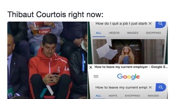 Thibaut Courtois yang baru direkrut Real Madrid langsung ingin pergi lagi. Foto: istimewa