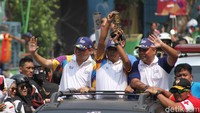 Obor Asian Games tiba di kantor kelurahan pukul 13.20 WIB.