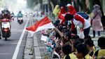 Kemeriahan Anak Sekolah Iringi Pawai Obor Asian Games di Jakarta Pusat