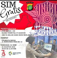 perpanjangan SIM gratis di Depok. 