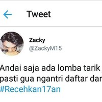 Sayangnya pada hari kemerdekaan yang jatuh pada 17 Agustus tak ada lomba tarik jodoh. Foto: Twitter