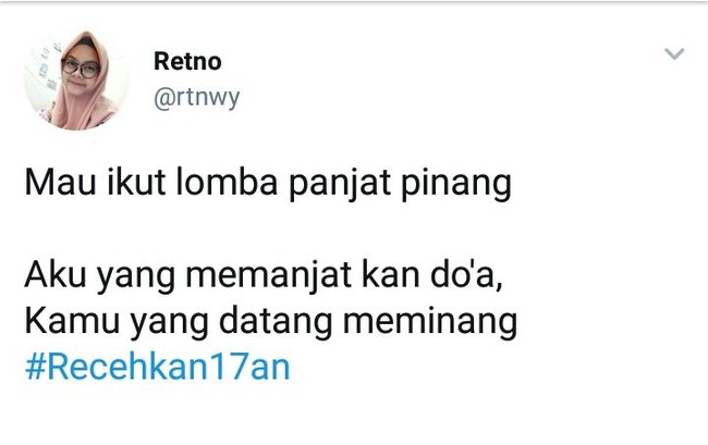Ini makna lomba panjat pinang bagi seseorang yang berharap dinikahi Foto: Twitter