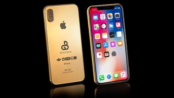 iPhone X seharga Rp 1,8 miliar. Foto: Goldgenie iPhone X seharga Rp 1,8 miliar. Foto: Goldgenie