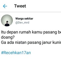  Ada niat pasang janur kuning nggak nih? Sudah siap untuk melamar tuh si abang Foto: Twitter