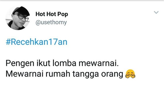 Kalau yang ini jangan ditiru ya, jadinya malah perusak rumah tangga orang. Foto: Twitter
