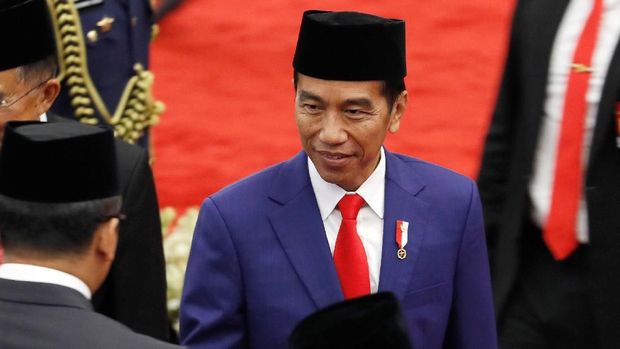 Presiden Joko Widodo, di gedung DPR, Jakarta, 16 Agustus.