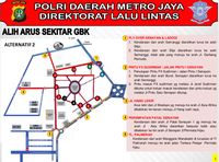Pengalihan arus saat pembukaan Asian Games besok
