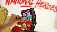 Kartu multi trip (KMT) ini bergambar maskot Asian Games.