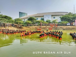 UPK Badan Air Upacara HUT Ke-73 RI di Waduk hingga Kali