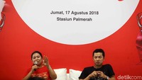 Yayuk Basuki memberikan penjelasan soal kartu multi trip (KMT) edisi Asian Games.