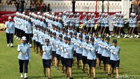 Upacara HUT ke-73 RI di Istana berlangsung khidmat.