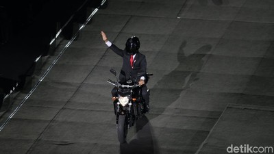 Spektakulernya Opening Asian Games: Jokowi Naik Moge, 2 Korea Bersatu