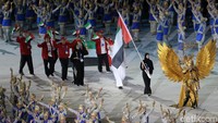 Define dari beberapa negara peserta Asian Games juga semakin memeriahkan acara. Kontingen dari Palestina memasuki arena.