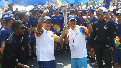 Bank Mandiri Ikut Semarakan Pawai Obor Asian Games