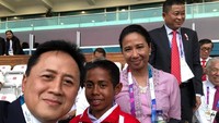 Dia diundang untuk nonton langsung pembukaan Asian Games 2018 di Stadion GBK. Foto: dok. Twitter Pramono Anung