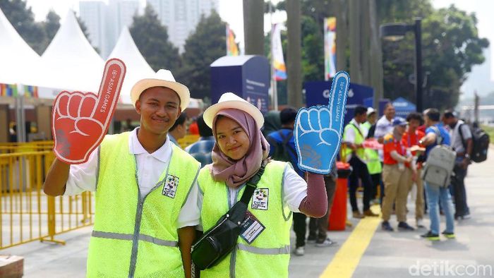 Ilustrasi volunter saat Asian Games 2018 (Grandyos Zafna) Ilustrasi volunter saat Asian Games 2018 (Grandyos Zafna)