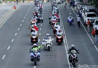 Moge Iringi Pawai Obor Asian Games Menuju GBK