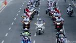Mobil Jadul hingga Moge Iringi Pawai Obor Asian Games Menuju GBK