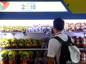 Boneka Maskot Asian Games Ludes Sejak Siang, Diisi Lagi Besok