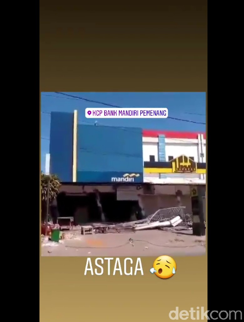 Video Bank Mandiri di Lombok Roboh Akibat Gempa Hoax, Ini Faktanya Video Bank Mandiri di Lombok Roboh Akibat Gempa Hoax, Ini Faktanya