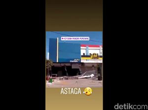 Video Bank Mandiri di Lombok Roboh Akibat Gempa Hoax, Ini Faktanya
