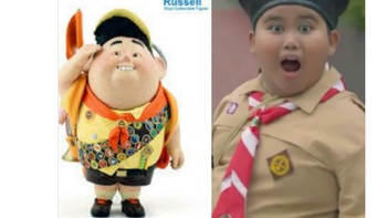 Anak ini mengingatkan netizen kepada karakter Russell, si anak Pramuka dari film animasi Up! Foto: Internet