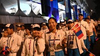 Peserta Asian Games dari Mongolia sesaat sebelum defile (Foto: INASGOC/Fanny Octavianus)