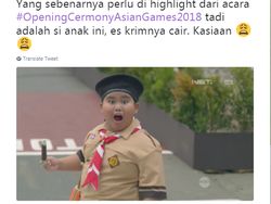 Ekspresi Anak Pramuka di Pembukaan Asian Games 2018 Bikin Gemas
