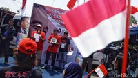 Suasana deklarasi dukungan Jokowi oleh para warga Pospera Tuna Rungu Jakarta.