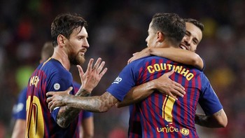 8. Barcelona siap belanja banyak dengan dana transfer mencapai 106 juta pound sterling, atau sekitar Rp 2,05 triliun. Foto: REUTERS/Albert Gea