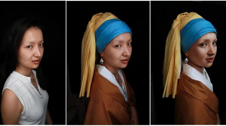 Makeup Artist China Sukses Menyulap Lukisan Mona Lisa Makeup Artist China Sukses Menyulap Lukisan Mona Lisa
