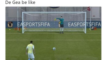 Mungkin begini gambaran penampilan De Gea semalam lawan Brighton. Foto: Istimewa