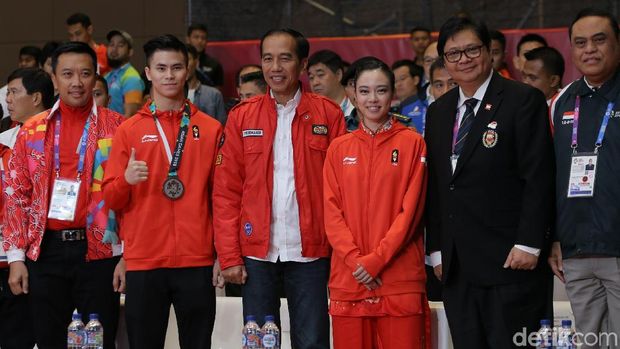 Kehadiran Jokowi Kembali Disambut Emas Atlet Indonesia