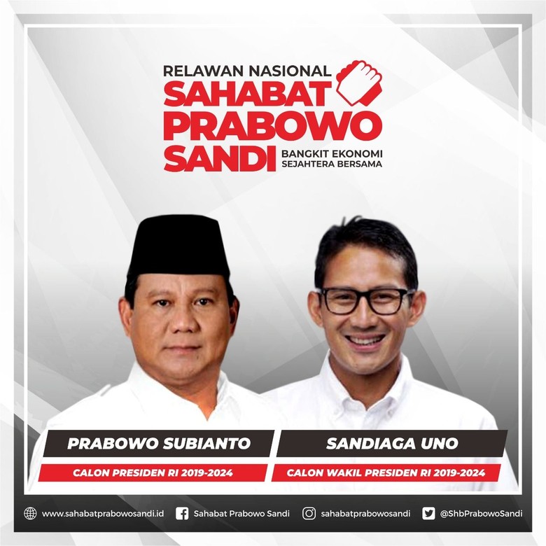 Sahabat Anies-Sandi akan Berganti Jadi Sahabat Prabowo-Sandi Sahabat Anies-Sandi akan Berganti Jadi Sahabat Prabowo-Sandi