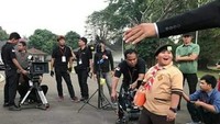 Momen saat Fairel syuting untuk video pembukaan Asian Games 2018 (Foto: Dok. Istimewa)