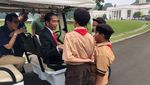 Foto: Fairel, Anak Pramuka yang Melongo Lihat Jokowi Naik Moge