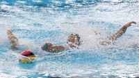 Tim polo air putri Kazakhstan berhasil mengatasi Indonesia dengan skor 19-6.
