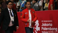 Jokowi saat tiba di JIEXPO, Kemayoran.