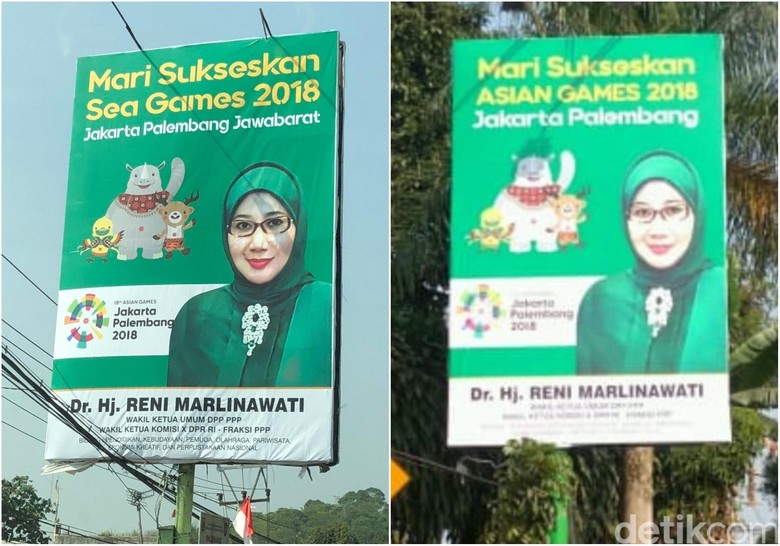 Baliho Salah Tulis Asian Games Jadi Sea Games Sudah Diganti Baliho Salah Tulis Asian Games Jadi Sea Games Sudah Diganti