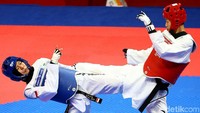 Atlet Indonesia Cinta Nadya Permata harus akui kemampuan atlet asal China Luo Zongshi usai dikalahkan dalam cabang taekwondo di kelas 57 kg putri.