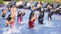 Peserta aqua zumba sendiri lebih banyak diminati oleh kaum hawa. (Foto: Annissa/detikHealth)
