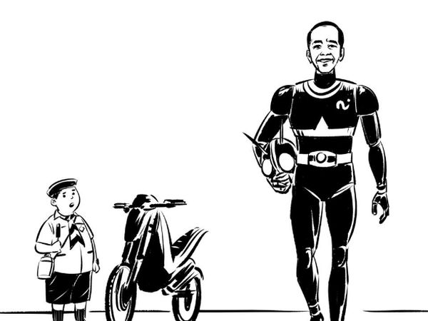 Meme Lucu Aksi Jokowi Naik Moge di Pembukaan Asian Games 2018