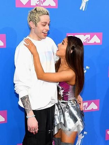 NEW YORK, NY - AUGUST 20:  Pete Davidson and Ariana Grande attends the 2018 MTV Video Music Awards at Radio City Music Hall on August 20, 2018 in New York City.  (Photo by Nicholas Hunt/Getty Images for MTV)