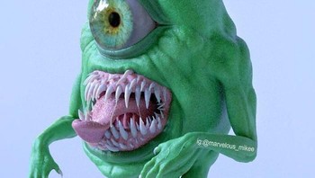 Pasalnya karya Vasquez dari awalnya lucu malah membuat ngeri melihatnya. (Foto: Instagram/Miguel Vasquez)