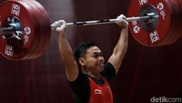 Peraih perak Olimpiade Rio de Janeiro 2016 ini lantas memperkukuh posisinya lewat angkatan clean and jerk. Eko berhasil mengangkat beban 170 kg.