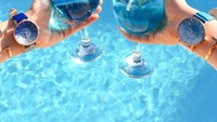 So blue! Kali ini Gulcan dan Sahinur tidak menampakkan wajah mereka melainkan hanya memposting tangan yang memegang minuman berwarna biru. Segar banget ya? Foto: instagram @thegstwins