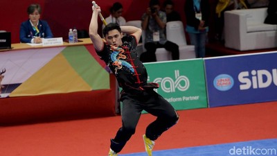 Aksi Achmad Hulaefi Raih Medali Perunggu dari Cabang Wushu