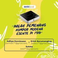 Selamat! Ini 3 Pemenang yang Berhasil Bawa Pulang Kompor Listrik dari detikFood