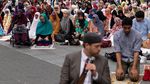 Ketika Umat Muslim AS Salat Idul Adha di Washington Square Park