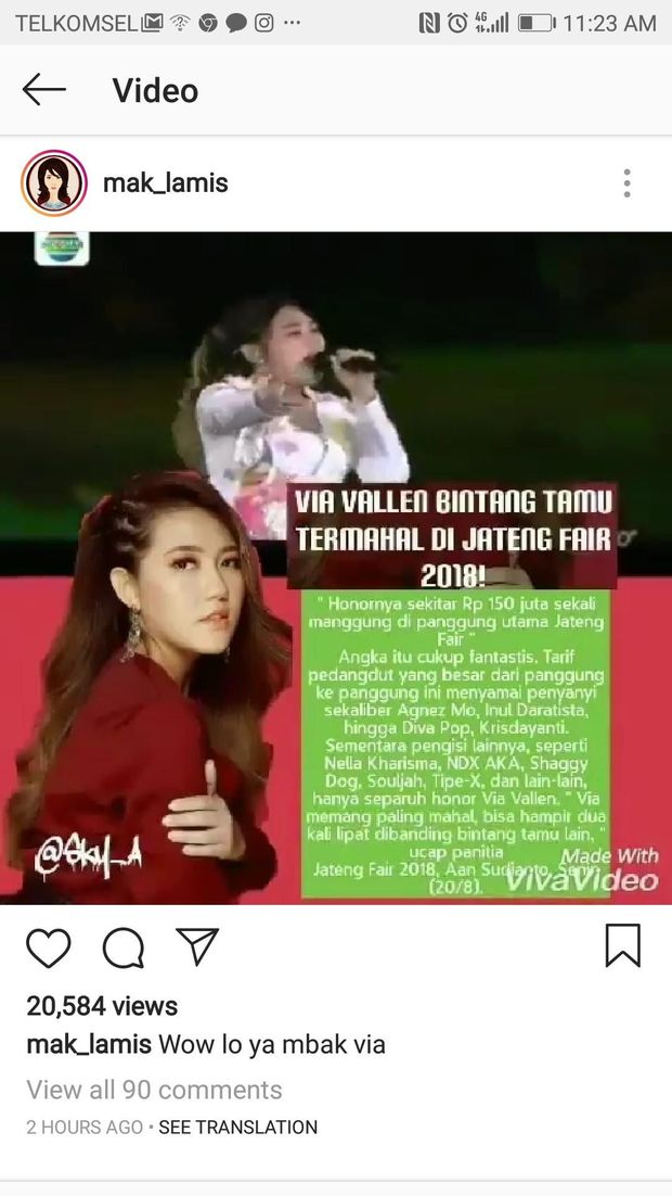 Panitia Jateng Fest 2018 Bantah Bocorkan Nominal Honor Via Vallen ke Akun Gosip